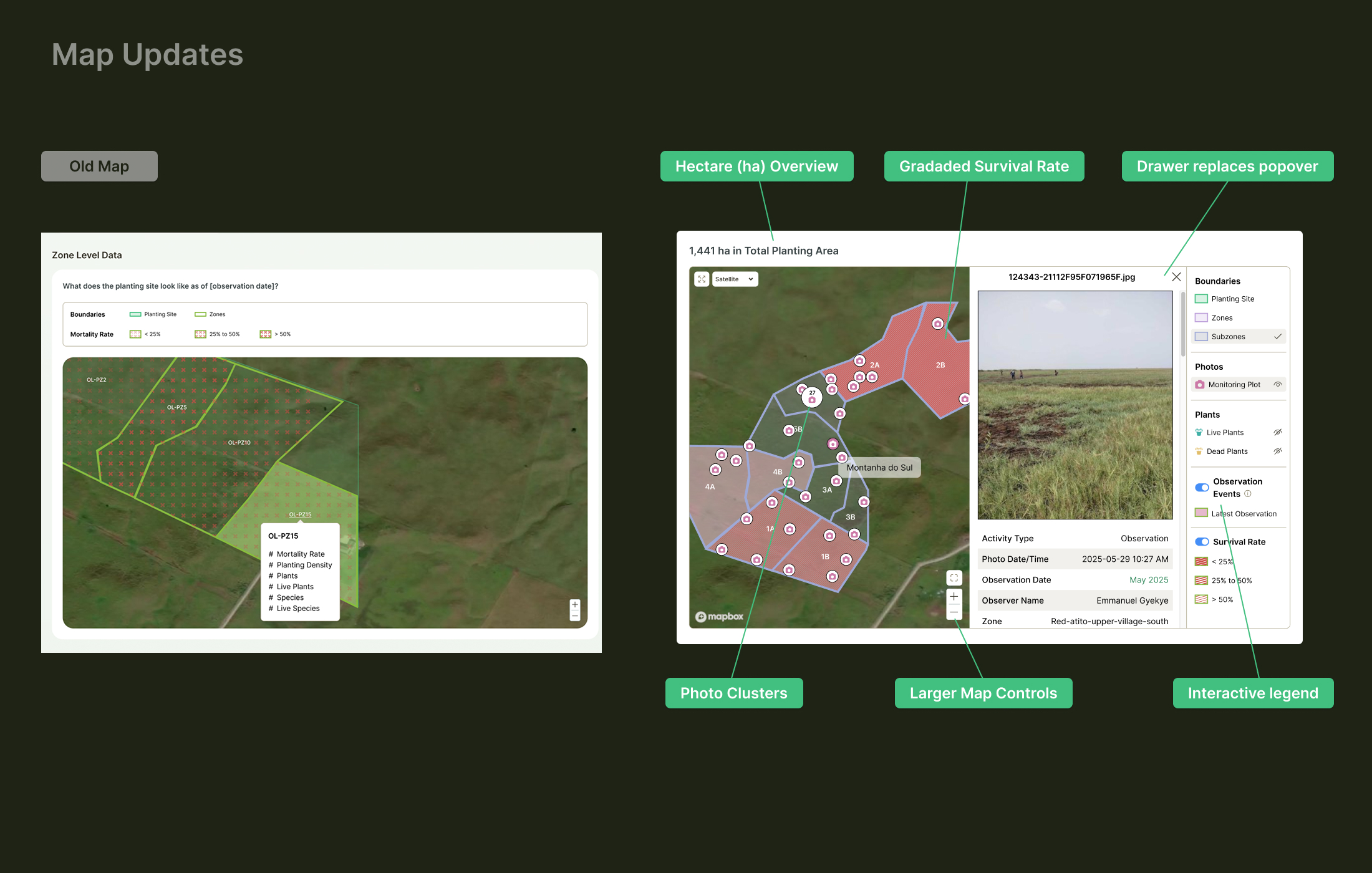 Enhanced interactive map with new controls